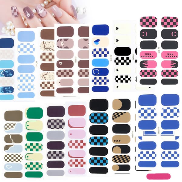 15 Ark Neglelak Stickers Fuld Negle Wraps, ternet Lov