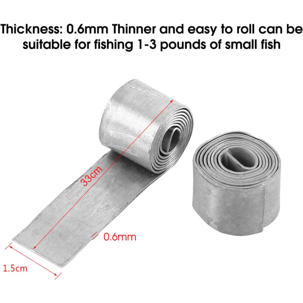 5 rullaa 0,6 mm kalastuspehmeät lyijyrullat teippialtaat kiinnitysvälineet
