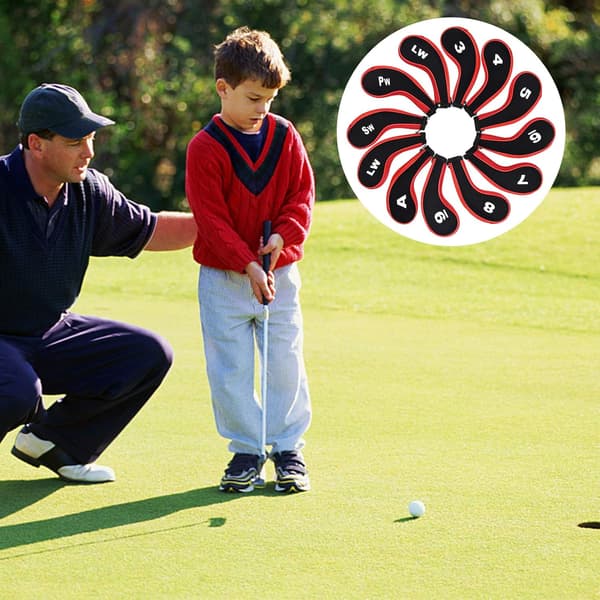12 stk Golf Hodebeskyttelse Jern Deksel Golf Lang Hals