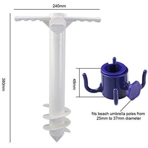 ##/Universal Strandparasol Stativ - Parasolholder Skrues Ind i##/