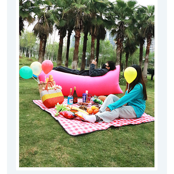 100*150CM Rød og Hvid Ternet Picnic Tæppe - - Fugtbestandig