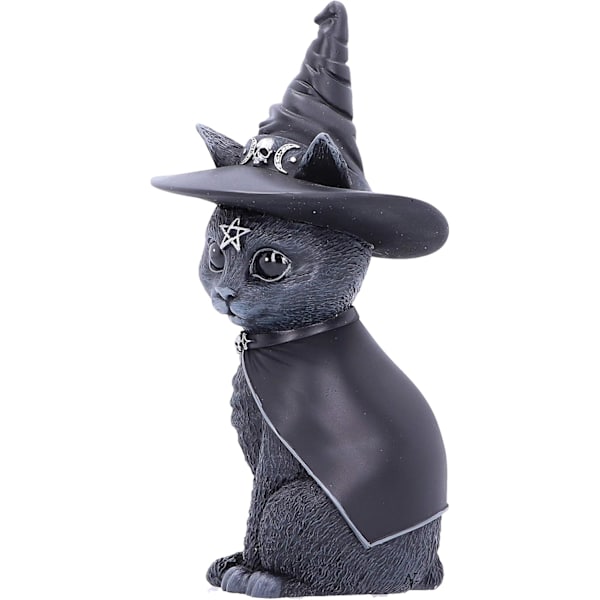 Halloween Mysterie Kat Heks Dukke - Hat Sort 10cm