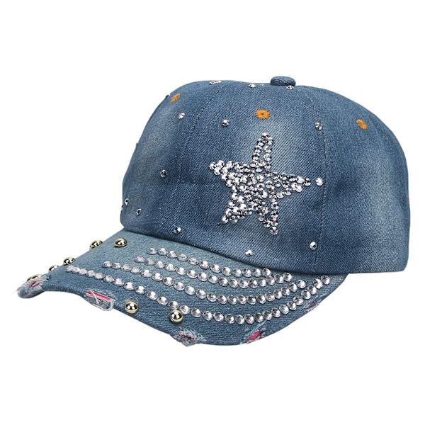 Strass-baseballkeps - Blått pentagram, Co-hatt