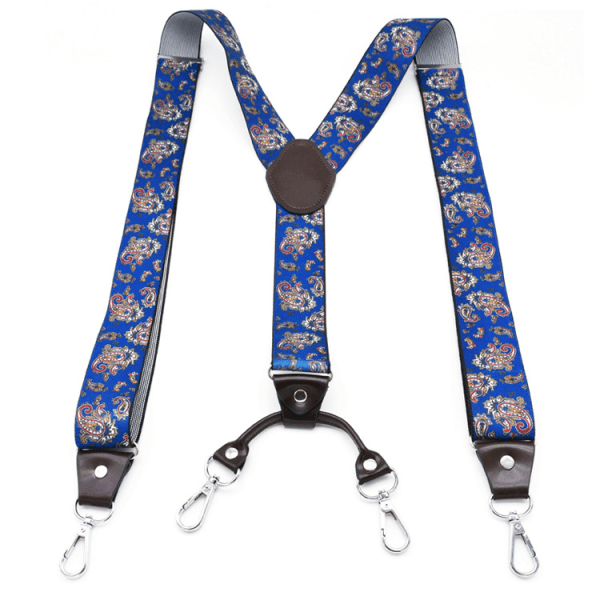 ##/Y-formede seler - blått mønster, unisex, tri-klips seler,##/