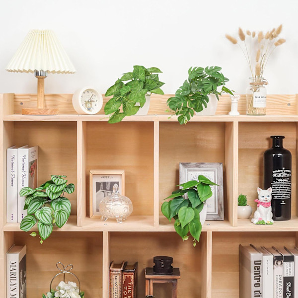 ##/Briful Sæt af 2 Små Kunstige Planter i Keramikpotte Falske Planter##/