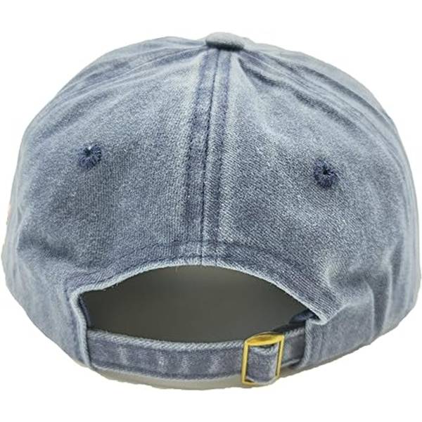 Shark Broderad Bomullskeps med Tvättad Distressed Dad Hat