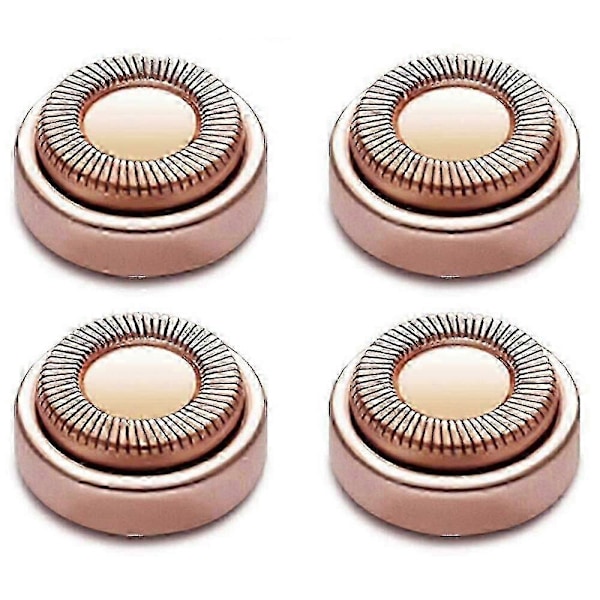 Ersättningshuvuden för ansiktshårborttagare, passar alla hårborttagare Best Finishing och Soft Touch som setts på TV, 18k guldpläterad roséguld, 4 stycken