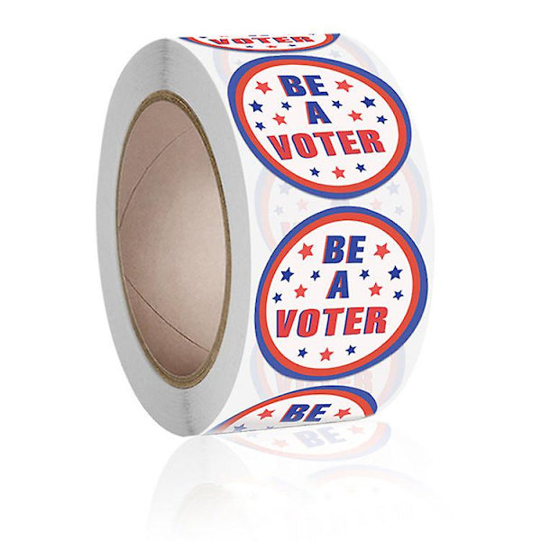 2x500 st jul- och julstickers rulle?etikett USA:s självständighetsdag var en väljare väljare val färg tätning&
