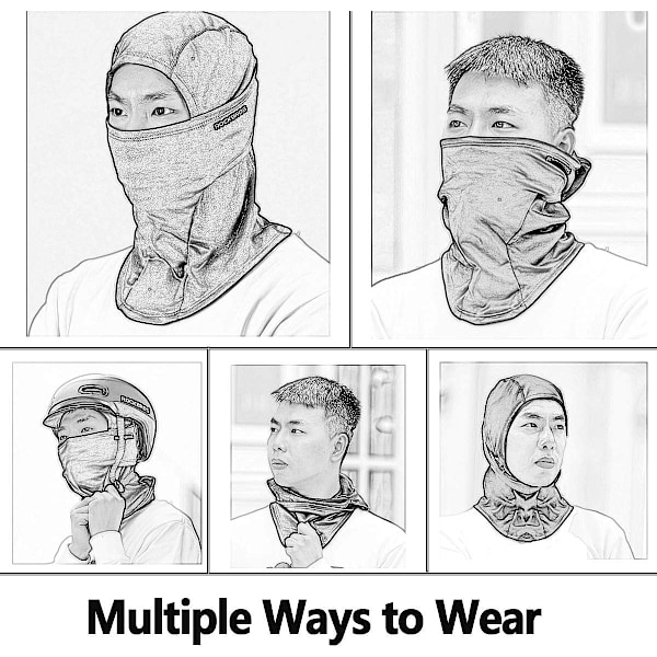 Musta Moottoripyörä Balaclava Talvi Miehet Naiset Ulkoilma Urheiluun