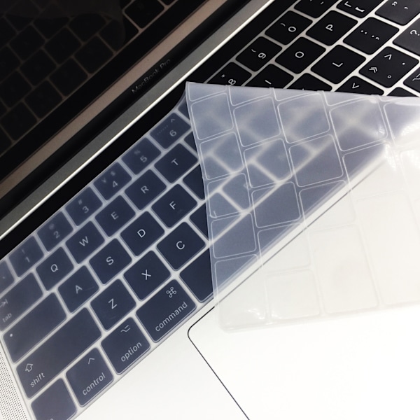 ##/Set med 2 tangentbordsskydd Kompatibelt med Air 13.3/Retina 13.3/15.4 Transparent TPU##/