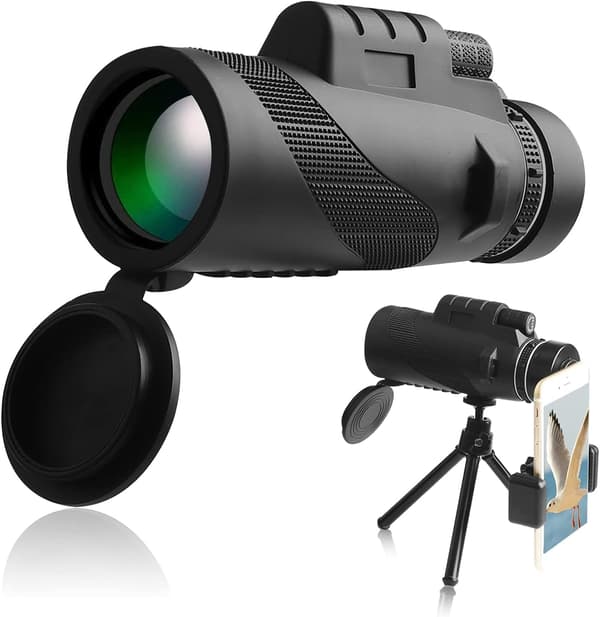 40x60 High Definition Monokular Teleskop med Smartphoneholder