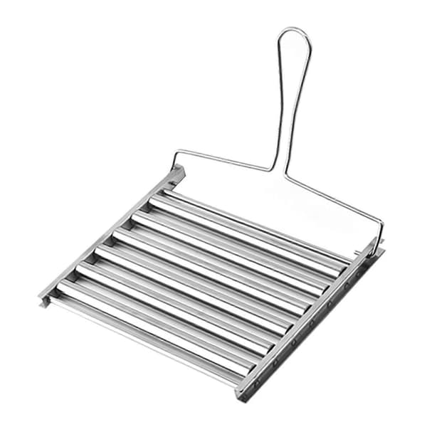 Pølserulleholder Hotdog Stand BBQ Rullegrill Rustfrit Stål Pølsegrillstativ til Picnic Campingtilbehør L