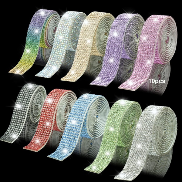 10 Jaardia Kristallirihkama Timantti Itseliimautuva Nauha, Bling D