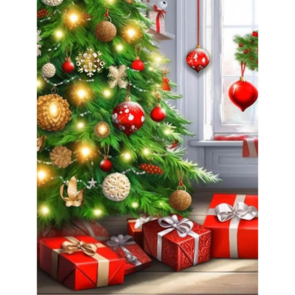##/Jul 5D diamantmålning kit, 12x16 tum, julklapp##/