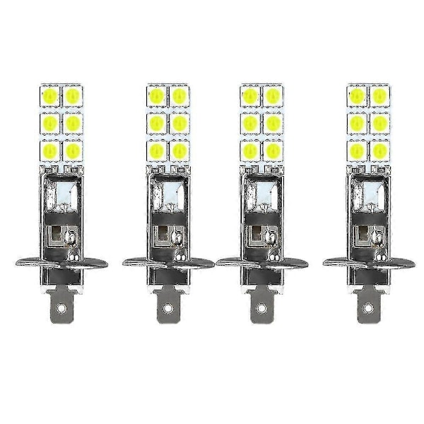 4 stk. H1 6000k Super Hvide 80w LED Forlygtepærer Sæt Tågelys Kørelys