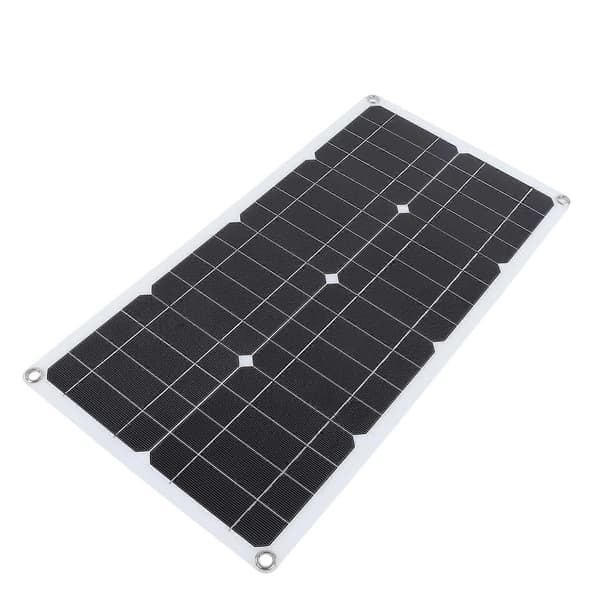 250W Monokristallin Solpanel Kit med 10A Laddningsregulator Dubbla USB-portar för Husbil Bil Båt Batteriladdning