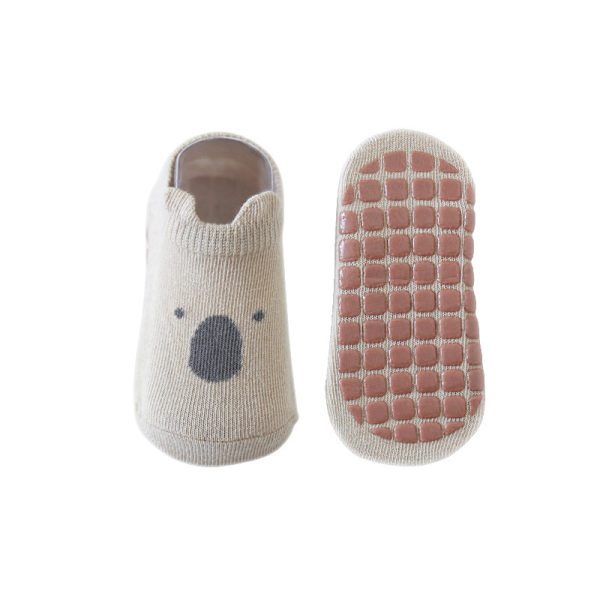 ##/5-pack Babyflickor & Pojkar 5 Par Strumpor Bomullsstrumpor med Halkskydd för Småbarn med Cartoon-Mönster Passar för Barn 1-3 År##/