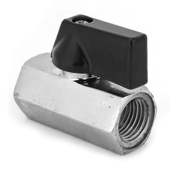 1 stk. G1/4 Mini messingbelagt krom hungevind kuglehane med lige håndtag