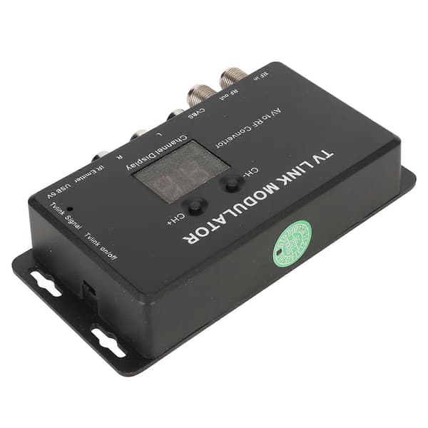 UHF-modulator TV-länkmodulator 471,25–885,25 MHz Stöd för PAL NTSC AV till RF-omvandlare IR-förlängare med IR-retur