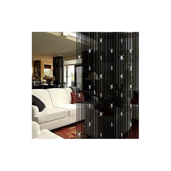 X 2 m dekorativ dörrgardin med kristallpärlor pärlgardin fransväggpanel kompatibel fönsterrumsavdelare kompatibel hembakgrundsdekoration, C