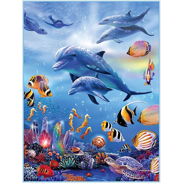 ##/5D diamantmålning-DIY-30x40cm-Underwater World##/