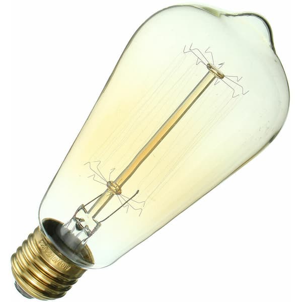Vintage Edison Ampuller 40W E27 Skrue Filament Ampul ST