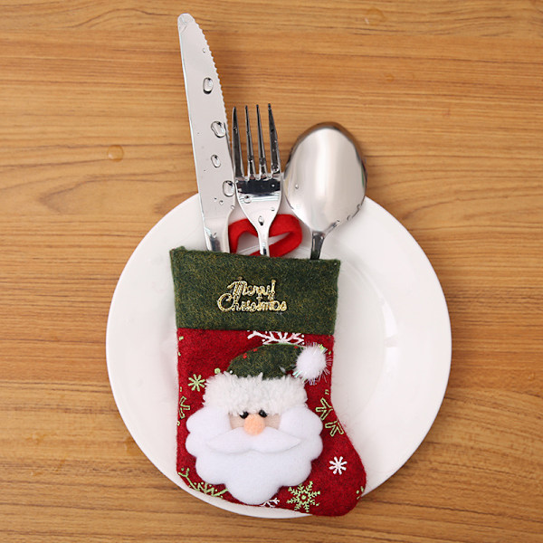 ##/Set med 4 julbesticksäckar - Julstrumpor, Köksbestick##/