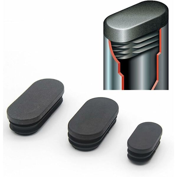 20 stycken (15x30mm) Plastmössor för möbelben Oval mössa för
