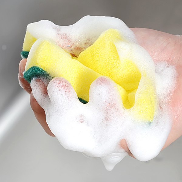 5 pcs Heavy Duty Scrubber Sponges, Double Sided for Dishwashing,