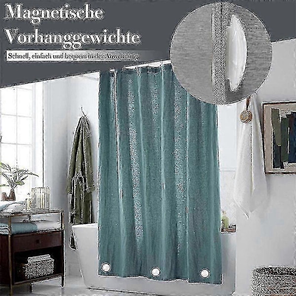 10 st Magnetiska Gardinvikter Draperivikter Magnet Duschdraperivikter Botten för Duk Gardin,