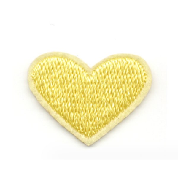22 stk. Kærlighedsbroderi Stryge-på-lapp 2,2x2 cm, Broderi Stic