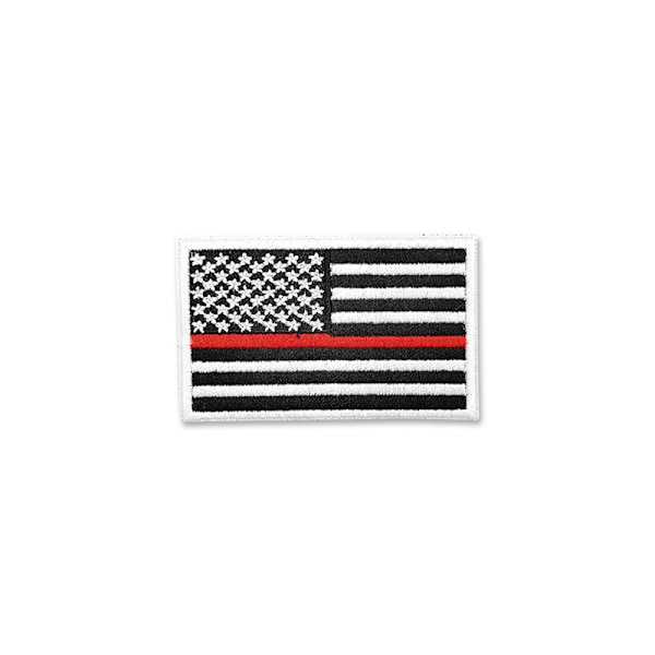 18 broderede strygemærker med amerikanske flagmotiver