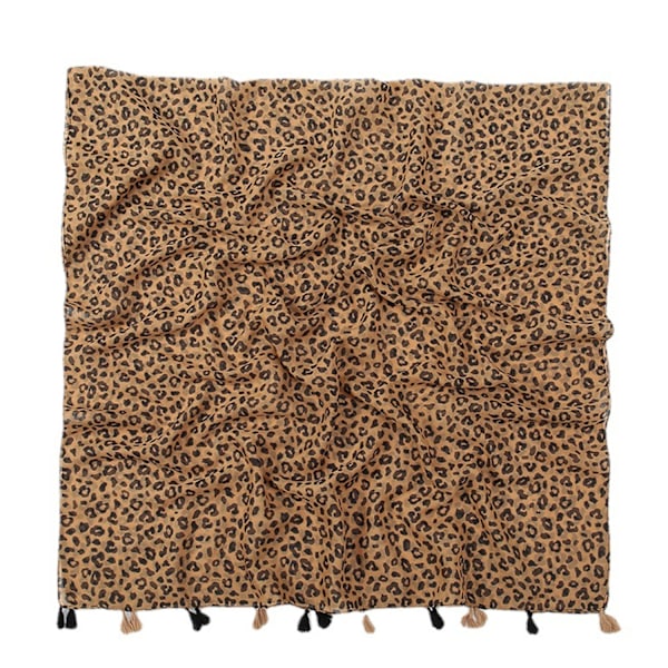 Leopardmönstrad scarf, 180-90cm
