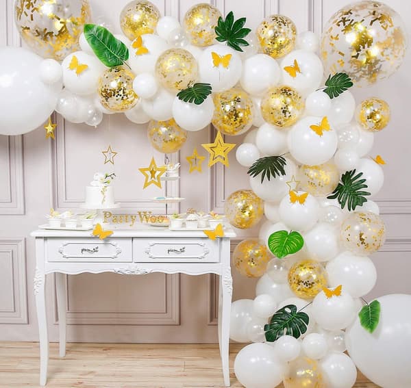 Guld Balloner, 60 Styk Konfetti Guld Helium Balloner, Metal