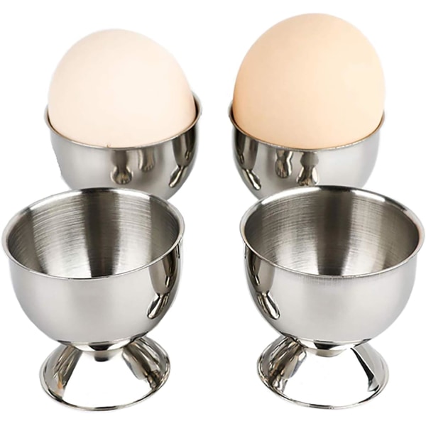 4 stk. æggebægre, rustfrit stål æggebakke, æggebakke, æggebægre, and