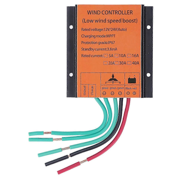 12V 24V Vindmølle Controller 300W1000W Step Up Type MPPT PWM Vindladningscontroller 16A