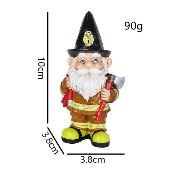 Brannmann Gnome Hagestatue