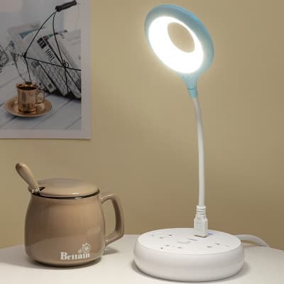 ##/ST/LED Läslampa med Klämma Barnlampa med Flexibel Hals USB Laddningsbar eReaders Studie Arbetslampa Vit Rosa Bas Ingår Inte##/