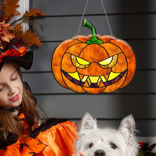 Akryl Halloween Hängande - Pumpa, Hängande Skylt för Heminredning