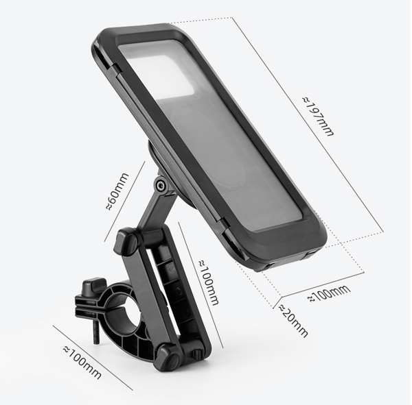 ##/Vattentät Motorcykeltelefonhållare 360 Graders Rotation Stötsäker##/