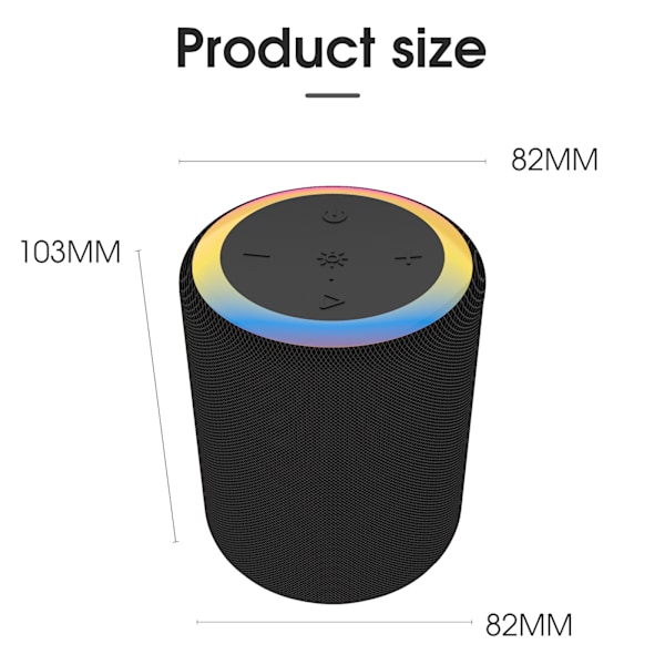 Vedenkestävä Bluetooth-kaiutin ulkokäyttöön - Musta, Cylinder Dazzle Col