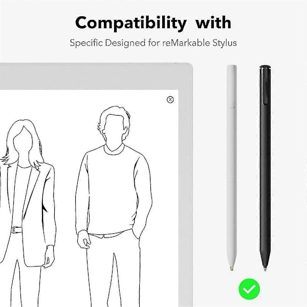 Markør Penn Stylus Tupper For Remarkable 2, Remarkable 2 Penn Tupper Med Verktøy For Fjerning Av Nibber, Metall Tupper/Nibber