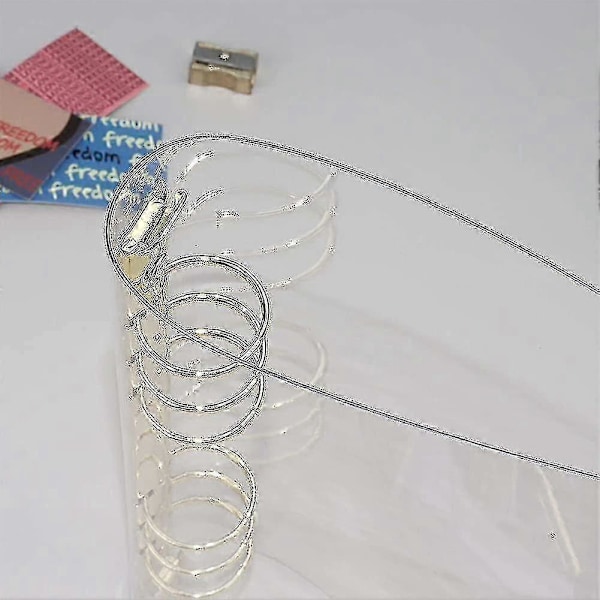 A5 Genomskinlig Anteckningsboksskydd Mjuk PVC-Pärm med 6 Extra Stora Runda Ringar 30mm