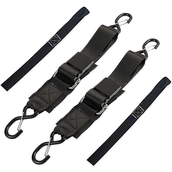2-pack Båttransportspännband för akterspegel, 5 cm x 1,2 m justerbara akterspegelband med snabbspänne
