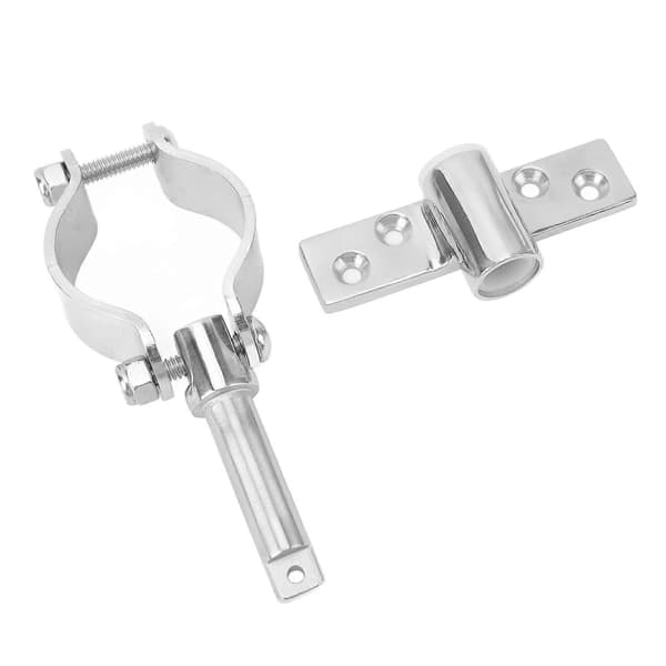 2 st Clamp On Rowlock Socket Rostfritt Stål Hållbar Enkel Installation Sidomonterad Årklyksfäste Årklyksfäste för Båt Yacht