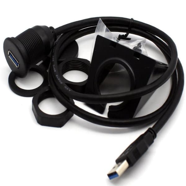 Vandafvisende USB 3.0 Forlængerkabel med enkelt port til bil, båd og