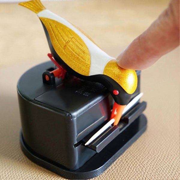 Tandpetare Behållare Ren Push-on Design Stor Kapacitet 3D Fågelform Tandpetare Dispenser Hushållsartiklar C