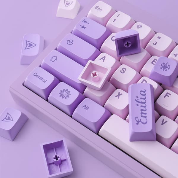PBT-taster 143 Taster XDA-profil Fargesublimering Søte Taster Wit