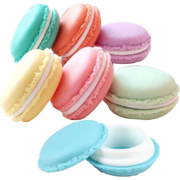 Sett med 6 små oppbevaringsbokser, Macaron-formet