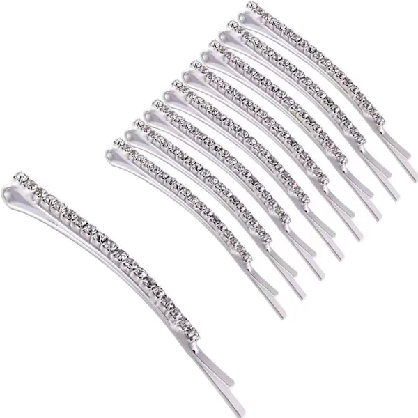 ##/10 STK Klar Rhinestone Bobby Pins Små Kristall Bobby Pins##/